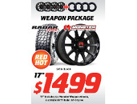 Bob Jane T-Marts 17" Wheel - Monster & Radar Tyres Weapon Package offer