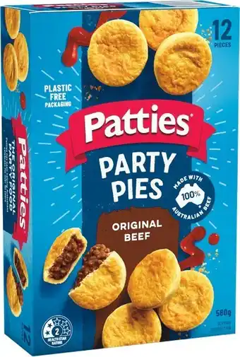 Woolworths Patties Party Pies or Sausage Rolls 450-560g – From the Freezer offer