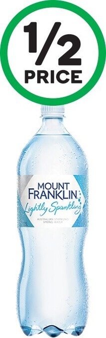 Woolworths Mount Franklin Lightly Sparkling Water 1.25 Litre offer
