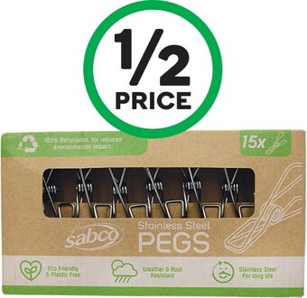 Sabco Stainless Steel Pegs Pk 15