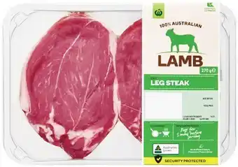 Woolworths Australian Lamb Leg Steaks 270g – From the Meat Dept offer