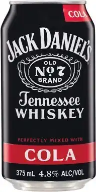 Woolworths Jack Daniel’s & Cola Cans 4x375ml offer