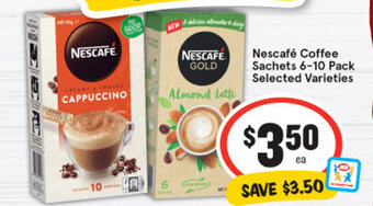 IGA Nescafe Coffee Sachets 6-10 Pack Selected Varieties offer