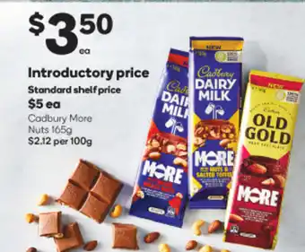 Woolworths Cadbury More Nuts 165g offer