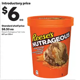 Woolworths Reese's Nutrageous Tub 1 Litre offer