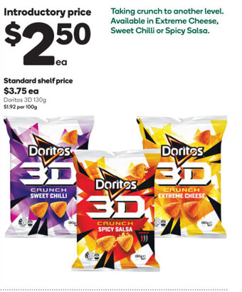 Woolworths Doritos 3D 130g offer