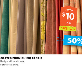 Lincraft Coated Furnishing Fabric offer