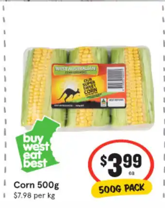 IGA Corn 500g $7.98 per kg offer