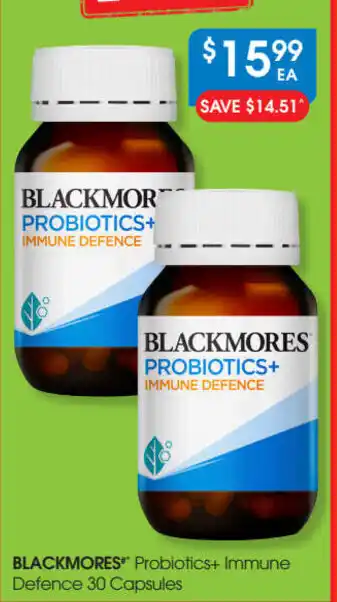 Blackmores probiotics + immune defence 30 capsules