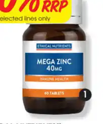 PharmaSave Mega zinc 40mg 60 tablets offer
