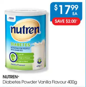 Nutren diabetes powder vanilla flavour 400g