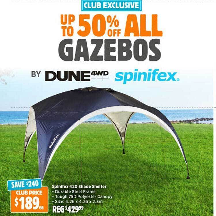 Spinifex 420 Shade Shelter offer at Anaconda