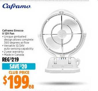 Anaconda Caframo Sirocco Ii 12v Fan offer