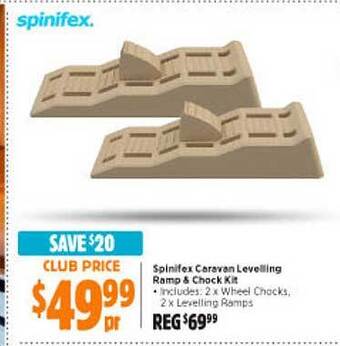 Anaconda Spinifex Caravan Levelling Ramp & Chock Kit offer