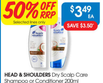 Head & shoulders dry scalp care shampoo or conditioner 200ml