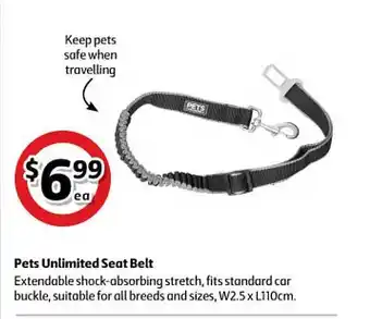 Coles Pets Unlimited Seat Belt offer