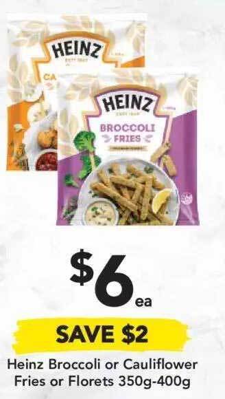Drakes Heinz Broccoli Or Cauliflower Fries Or Florets offer