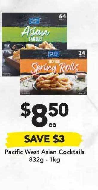 Drakes Pacific West Asian Cocktails offer