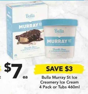 Drakes Bulla Murray St Ice Creamery Ice Cream offer
