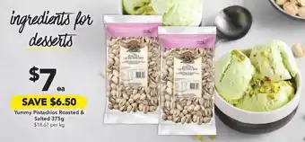 Drakes Yummy Pistachios Roasted & Salted 375g offer