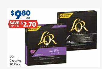 Foodland L'Or Capsules 20 Pack offer