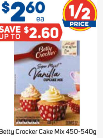 Foodland Betty Crocker Cake Mix 450-540g offer