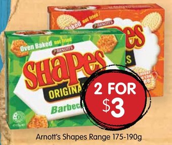Arnott's Shapes Range 175-190g