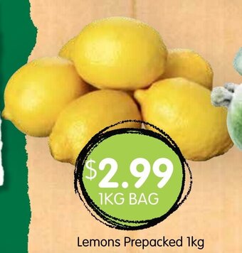 Spudshed Lemons Prepacked 1kg offer