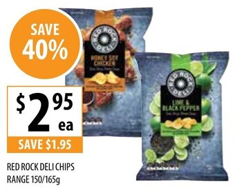 Supabarn Red Rock Deli Chips Range 150/165g offer