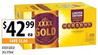 Supabarn XXXX Gold 24x 375ml offer