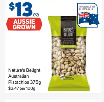 Foodland Nature's Delight Australian Pistachios375g $3.47 per 100g offer