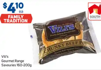 Foodland Vili's Gourmet Range Savouries 160-200g offer