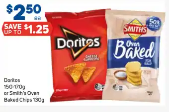 Foodland Doritos 150-170g or Smith's Oven Baked Chips 130g offer
