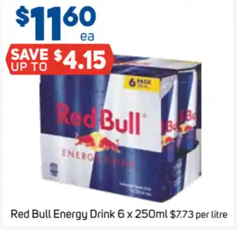 Foodland Red Bull Energy Drink 6 x 250ml $7.73 per litre offer