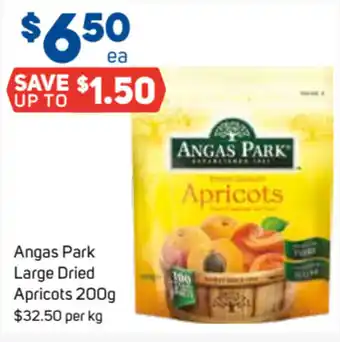 Foodland Angas Park Large Dried Apricots 200g $32.50 per kg offer