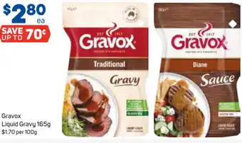 Foodland Gravox Liquid Gravy 165g $1.70 per 100g offer