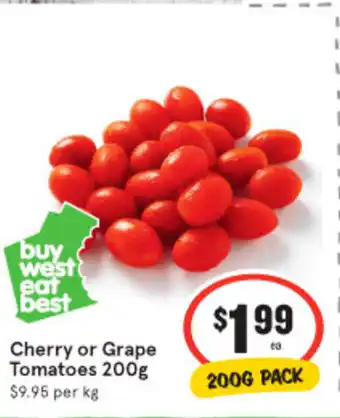 IGA Cherry or Grape Tomatoes 200g offer