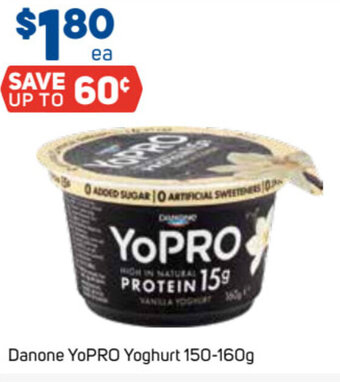 Foodland Danone YoPRO Yoghurt 150-160g offer