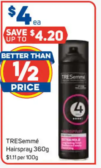 Foodland TRESemme Hairspray 360g offer