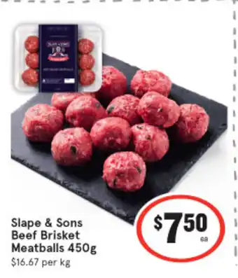 IGA Slape & Sons Beef Brisket Meatballs 450g offer