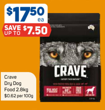 Foodland Crave Dry Dog Food 2.8kg offer
