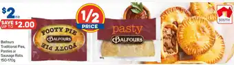 Foodland Balfours Traditional Pies, Pasties or Sausage Rolls 150-170g offer