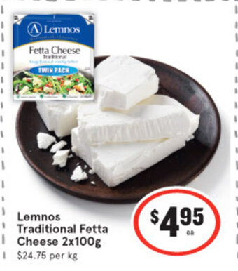 IGA Lemnos Traditional Fetta Cheese 2x100g offer