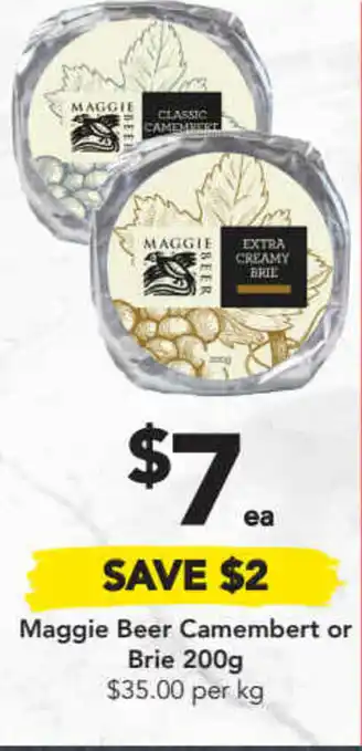 Drakes Maggie Beer Camembert or Brie 200g $35.00 per kg offer