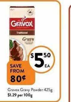Foodworks Gravox Gravy Powder 425g offer