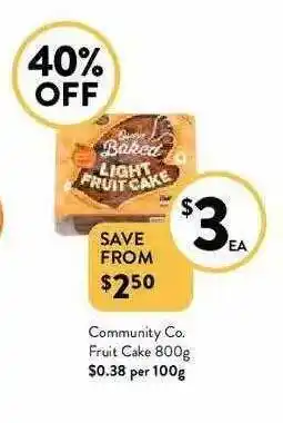 Community Co. Fruit Cake 800g