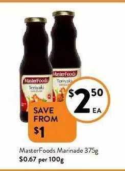 MasterFoods Marinade 375g