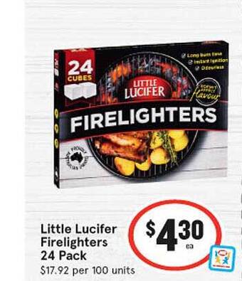 IGA Little Lucifer Firelighters 24 Pack offer