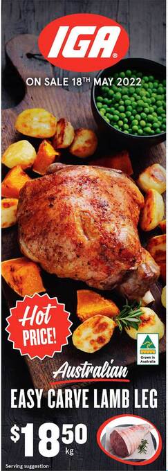 IGA Easy Carve Lamb Leg offer