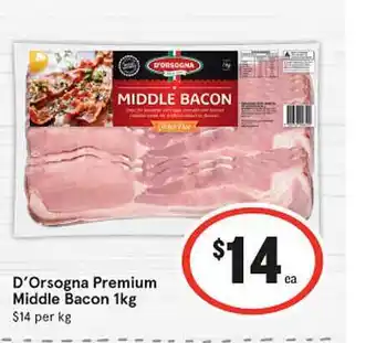 IGA D'orsogna Premium Middle Bacon offer